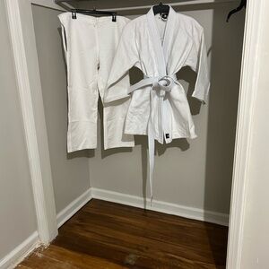 White Women's Martial Arts Gi Jacket and Pants - Unbranded